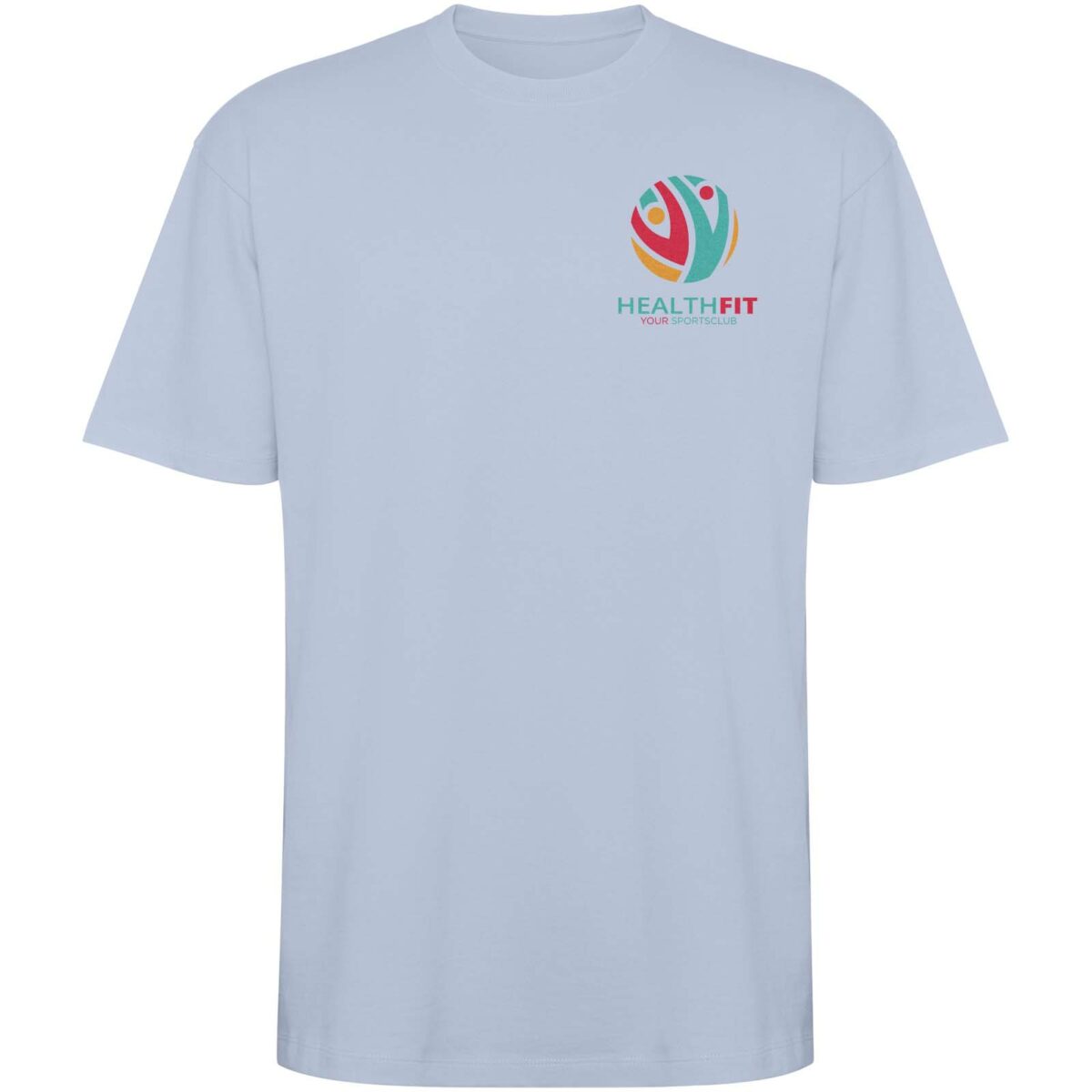 Bull short sleeve unisex oversized t-shirt – Zen Blue with logo