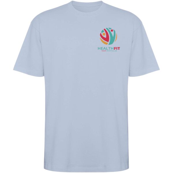 Bull short sleeve unisex oversized t-shirt – Zen Blue with logo