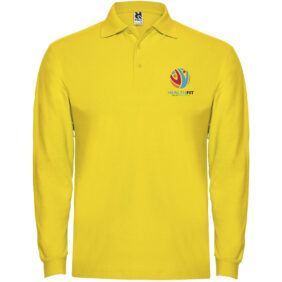 Estrella long sleeve men's polo – Yellow with logo
