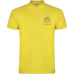 Star short sleeve men's polo – Yellow with logo