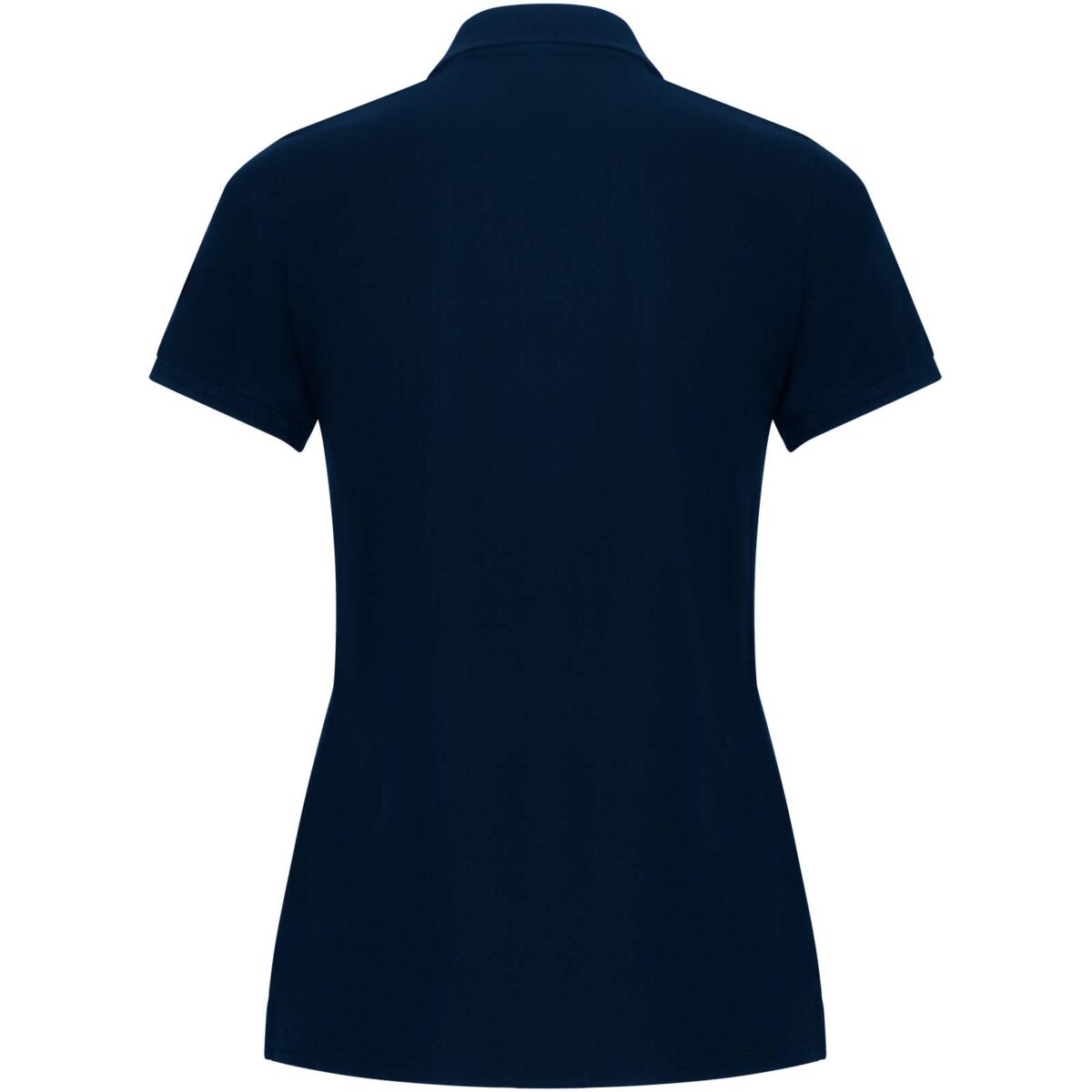Pegaso Premium short sleeve women's polo – Navy Blue back view