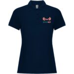 Pegaso Premium short sleeve women's polo – Navy Blue with logo