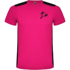 Detroit short sleeve unisex sports t-shirt – Fuchsia with logo