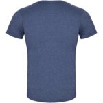 Fox short sleeve men's t-shirt – Heather Denim Blue back view