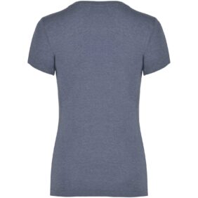 Fox short sleeve women's t-shirt – Heather Denim Blue back view