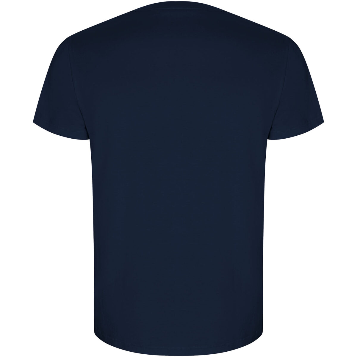 Golden short sleeve men's t-shirt – Navy Blue back view