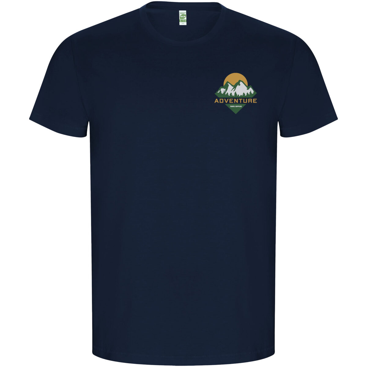 Golden short sleeve men's t-shirt – Navy Blue with logo