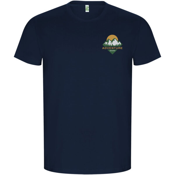 Golden short sleeve men's t-shirt – Navy Blue with logo