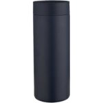 Illuminate 650 ml RCS recycled double wall stainless steel water bottle with 3-piece lid set – Navy extra1 view
