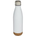 Cove 500 ml double wall vacuum insulated stainless steel water bottle with cork details – White main view