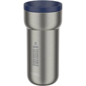 Mepal Ellipse 375 ml insulated stainless steel mug – Vivid blue with logo