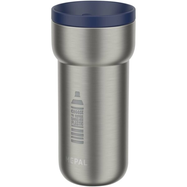 Mepal Ellipse 375 ml insulated stainless steel mug – Vivid blue with logo