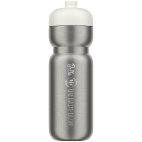 Mepal Pull 800 ml stainless steel sport bottle – White with logo