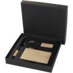 keychain and RFID card holder gift set – Natural with logo