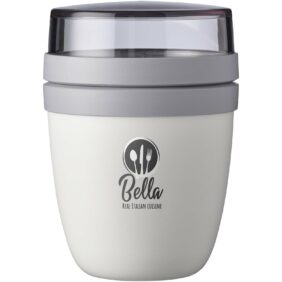 Mepal Ellipse Mini 300+120 ml lunch pot – White with logo