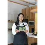 Originalhome recycled apron – Green mood1 view