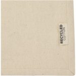 Odessa 220 g/m² GRS recycled cotton mini gusset tote bag 9L – Natural detail1 view