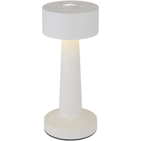 Aludra rechargeable dimmable table lamp with 3 light modes – White with logo