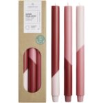 Originalhome Eden diagonal candles - set of 3 – Red main view