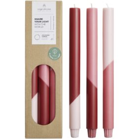 Originalhome Eden diagonal candles - set of 3 – Red main view