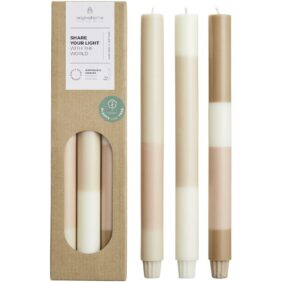 Originalhome layered limestone candles - set of 3 – Off white main view