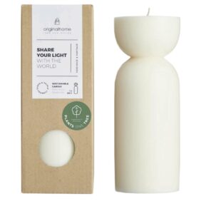 Originalhome organic candle - medium – Off white main view