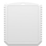 Thrym rectangular recycled plastic ice scraper – White front view