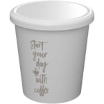 Americano® Piccolo 100 ml tumbler with lid – White with logo