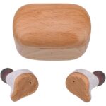 Prixton TWS163 earbuds – Wood front view