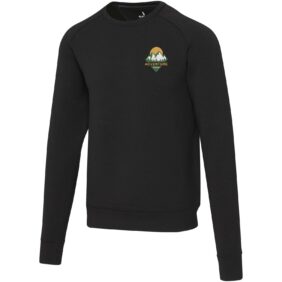 Yukon unisex interlock sports crewneck sweater – Black with logo