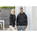 Danali unisex interlock sports hoodie – Black mood1 view