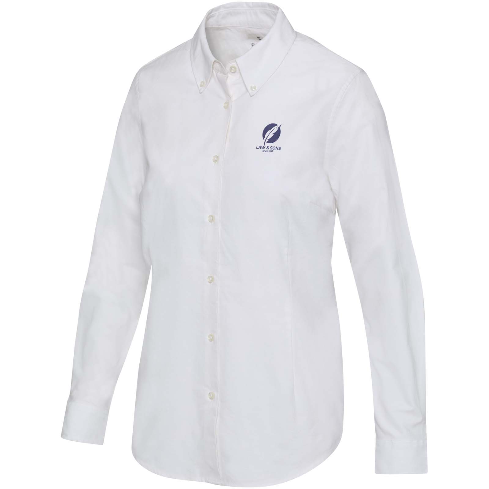 Sphene oxford women's shirt – White with logo Sphene oxford women's shirt – White with logo