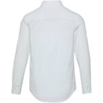 Carnelian poplin men's shirt – White back view