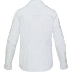 Carnelian poplin women's shirt – White back view