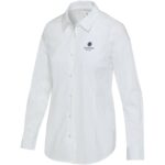 Carnelian poplin women's shirt – White with logo