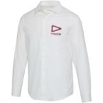 Citrine twill men's shirt – White with logo