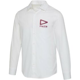 Citrine twill men's shirt – White with logo