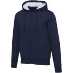Natron sherpa full-zip hoodie – Navy main view