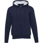 Natron sherpa full-zip hoodie – Navy front view
