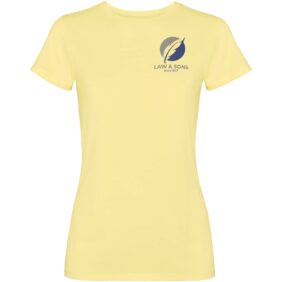 Fiyi short sleeve women's t-shirt – Yellow with logo