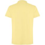 Cobain short sleeve unisex polo – Yellow back view