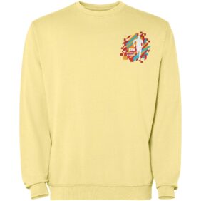 Jaya unisex crewneck sweater – Yellow with logo