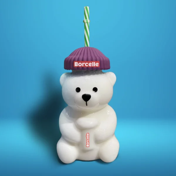 Custom Barista Bear Glass