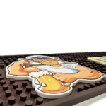 Custom PVC Bar Runner Mat 50 x 10cm Detailed Close-up Shot