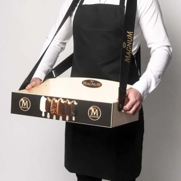 Birchwood Eco Usherette Tray With Full Colour Front Printed And Strap Logo