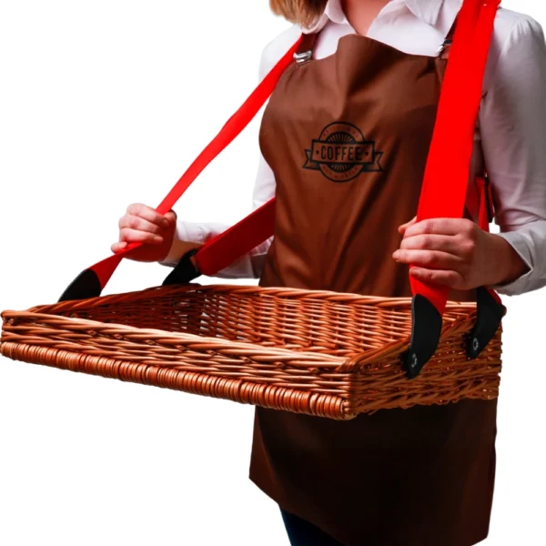 Low Profile Wicker Vendor Tray - Photo From an Angle